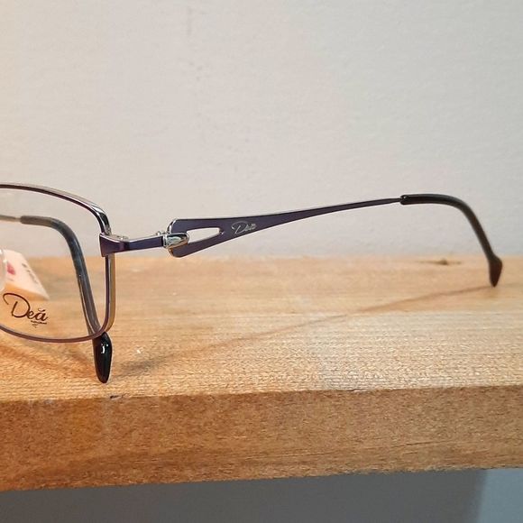 100% Titanium Eyeglass Frame, Woman, Rx'able, Purple Glasses, 56 16 140 NEW - Picture 8 of 11